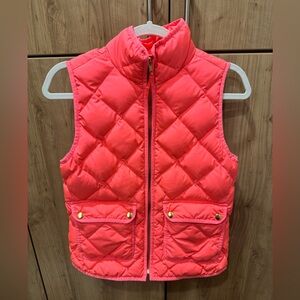 J.Crew Neon Pink Quilted Down Vest